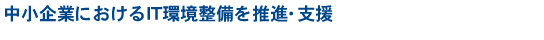 IT環境整備を推進・支援します。