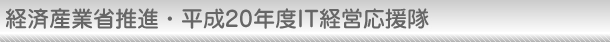 経済産業省推進・平成20年度IT経営応援隊